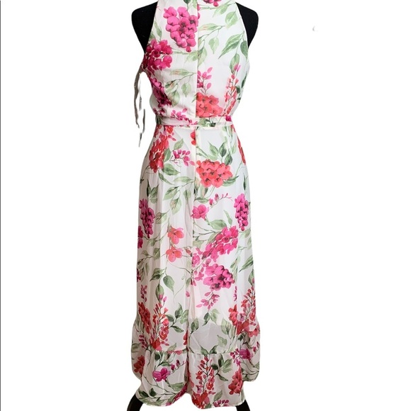 Ryan Michelle Floral Sleeveless V-Neck Style Dress Size PS - Picture 3 of 17